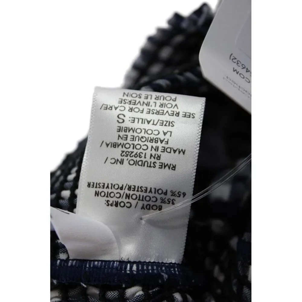 Peixoto Women's Smocked Waist Ruffle Unlined Ruffle Mini Check Skirt S